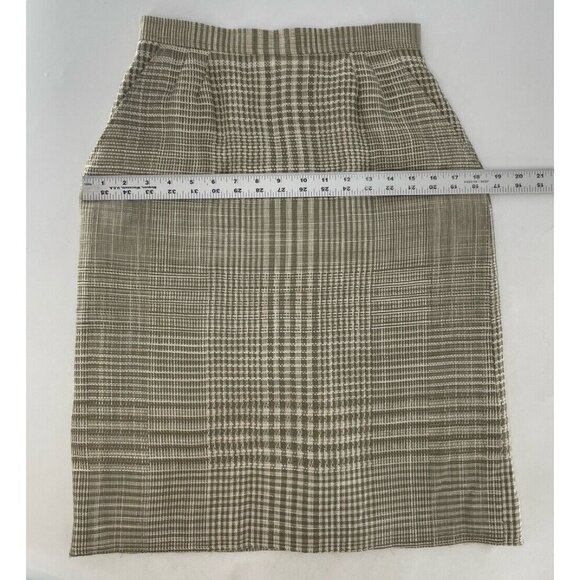Vintage Evan Picone Plaid Textured‎ A-Line Skirt Union Label Made In USA Sz 8 - Picture 12 of 13